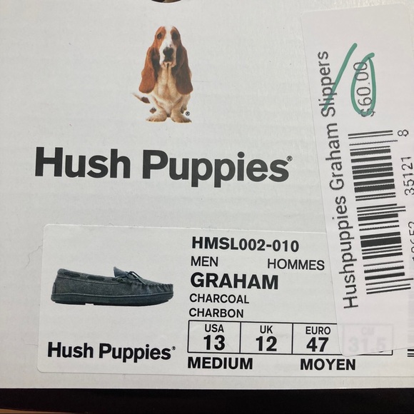 Hush Puppies Graham Slippers Mens NWT - Picture 6 of 7
